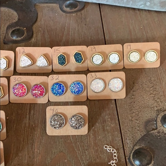 2 Surprise pair of Druzy Earrings NEW - Picture 2 of 2